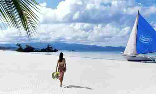 Boracay beach scene near a first class diving site