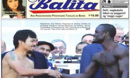 Balita front page care philippine-news