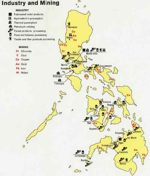 Philippines industry and mining map care detailed-map-of-the-philippines