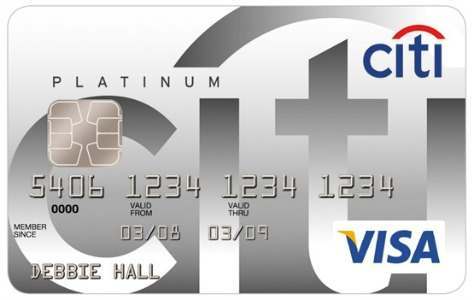 Citibank Platinum Visa credit card